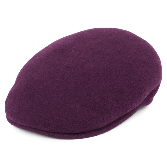 Gorra plana 504 de lana de Kangol - Vino