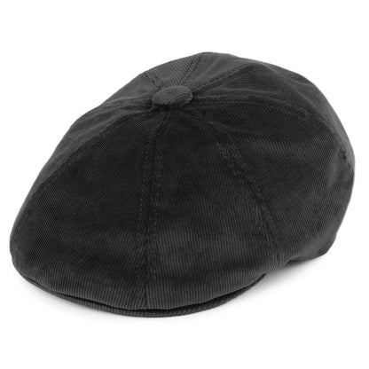 Gorra Newsboy Hawker de pana de Kangol - Negro