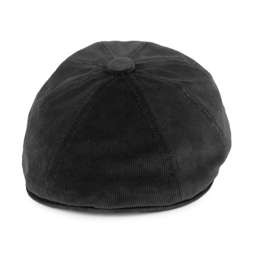 Gorra Newsboy Hawker de pana de Kangol - Negro