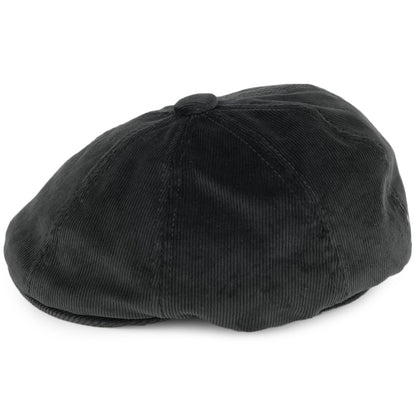 Gorra Newsboy Hawker de pana de Kangol - Negro