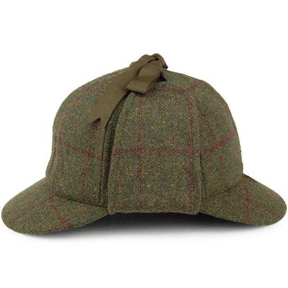 Gorra Sherlock Holmes de lana de Denton - Verde-Multi