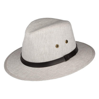 Sombrero Safari de lino irlandés de Failsworth - Mezcla de naturales