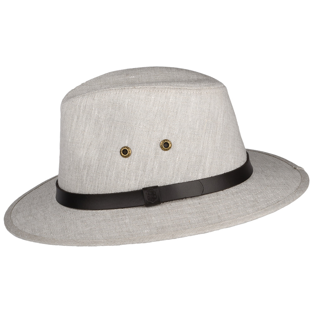Sombrero Safari de lino irlandés de Failsworth - Mezcla de naturales