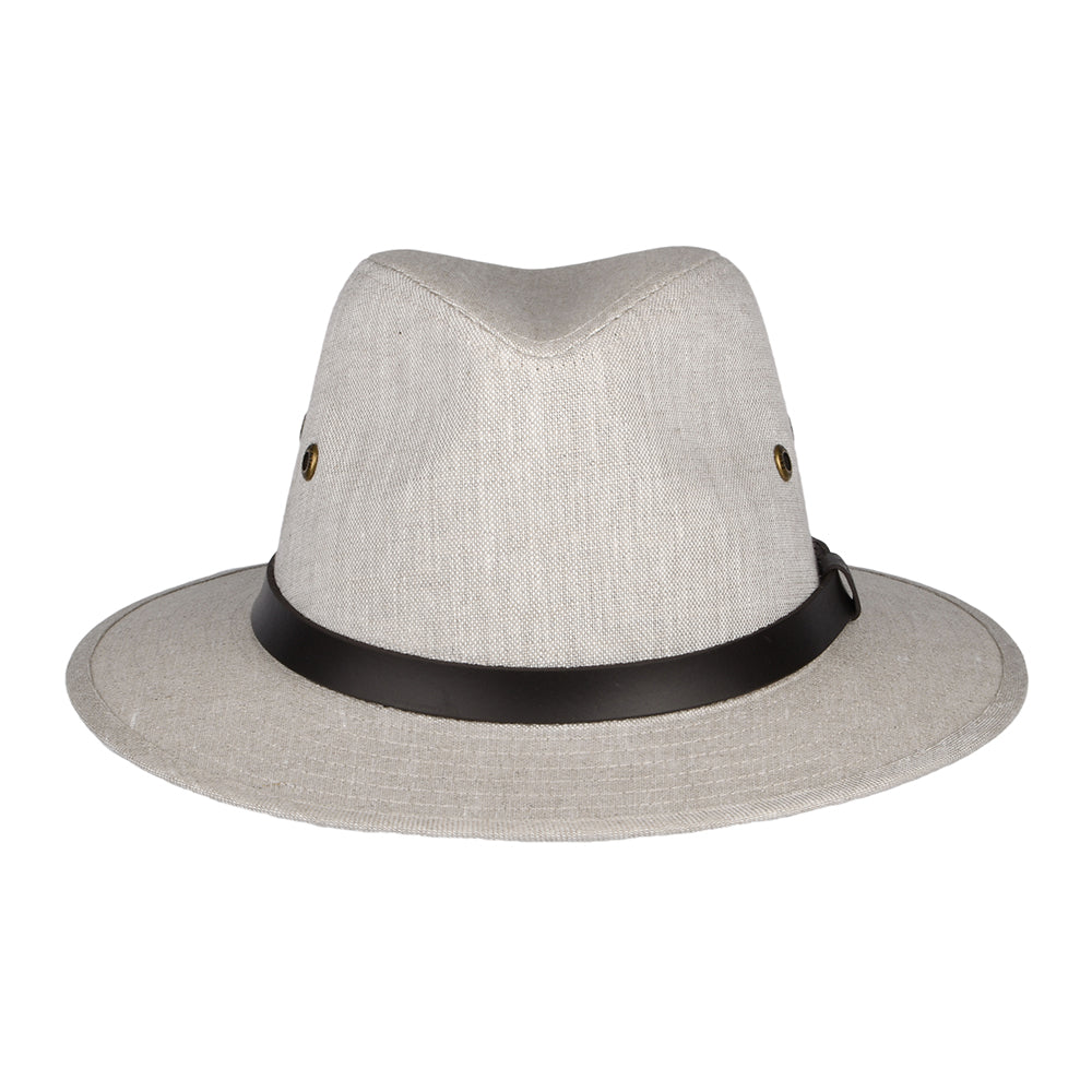 Sombrero Safari de lino irlandés de Failsworth - Mezcla de naturales