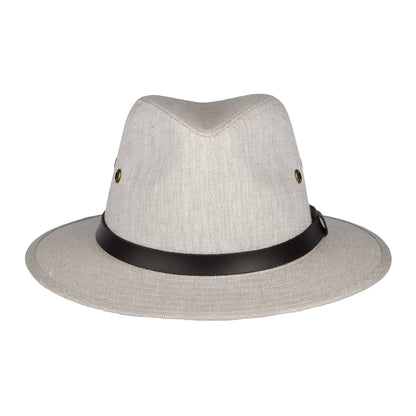 Sombrero Safari de lino irlandés de Failsworth - Mezcla de naturales