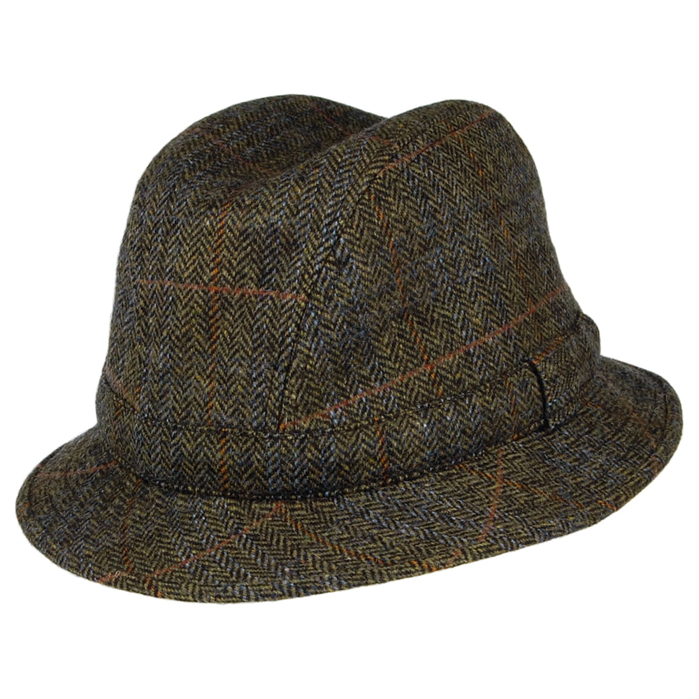 Sombrero Trilby enrollable diseño de espiga de City Sport - Verde Oliva