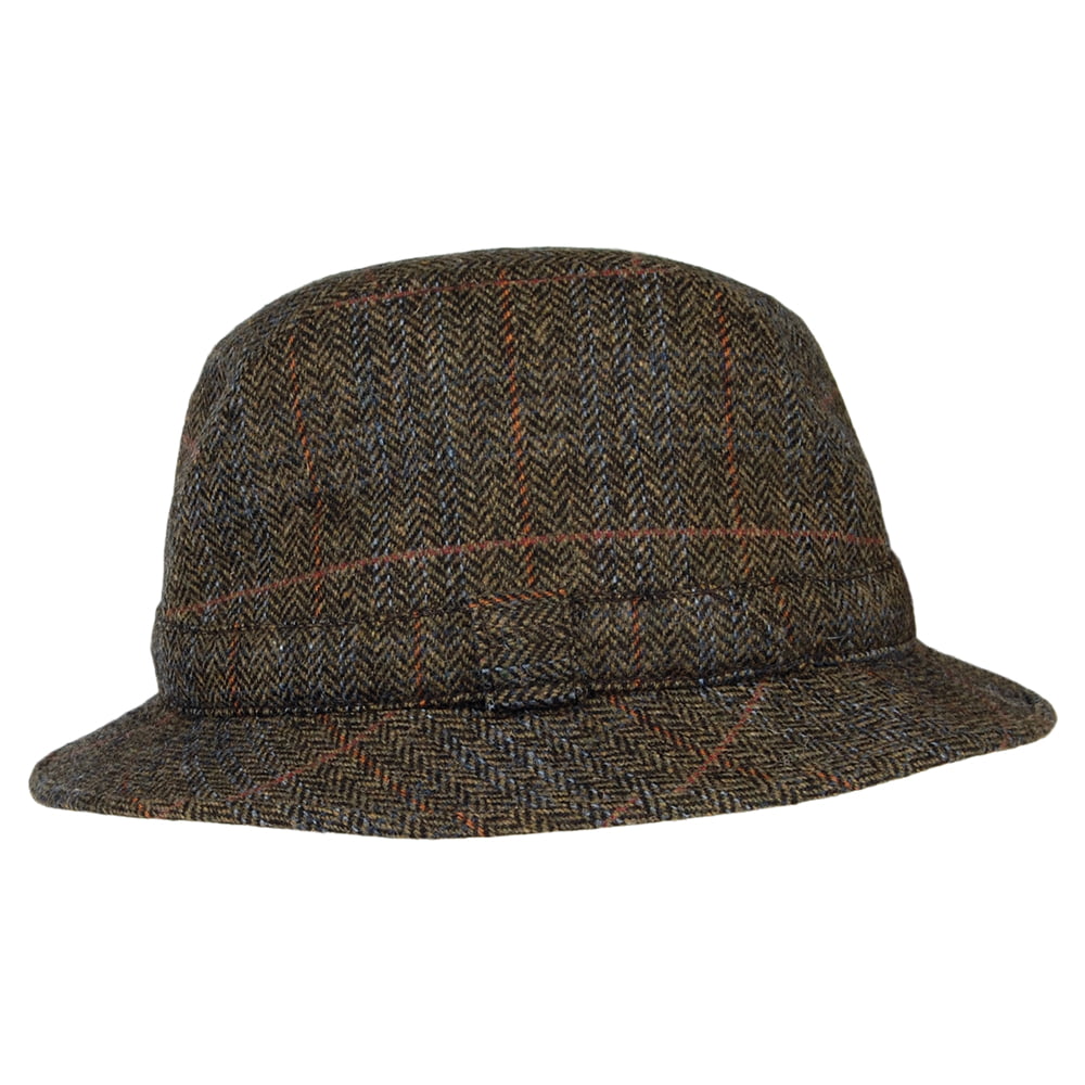 Sombrero Trilby enrollable diseño de espiga de City Sport - Verde Oliva