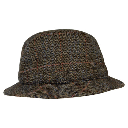 Sombrero Trilby enrollable diseño de espiga de City Sport - Verde Oliva