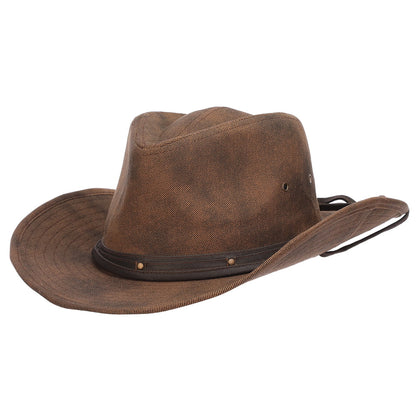 Sombrero Outback Danum de sarga Envejecido de Dorfman Pacific - Marrón