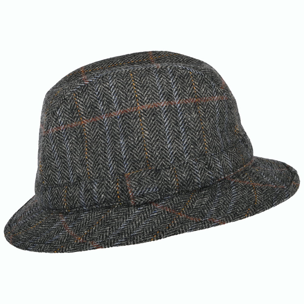 Sombrero Trilby enrollable diseño de espiga de City Sport - Gris Multi
