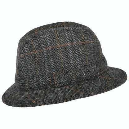 Sombrero Trilby enrollable diseño de espiga de City Sport - Gris Multi