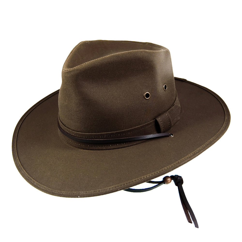 Sombrero Aussie de impermeable de Jaxon & James - Marrón