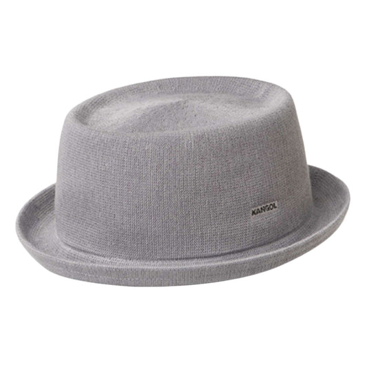 Sombrero Pork Pie Bamboo Mowbray de bambú de Kangol - Gris