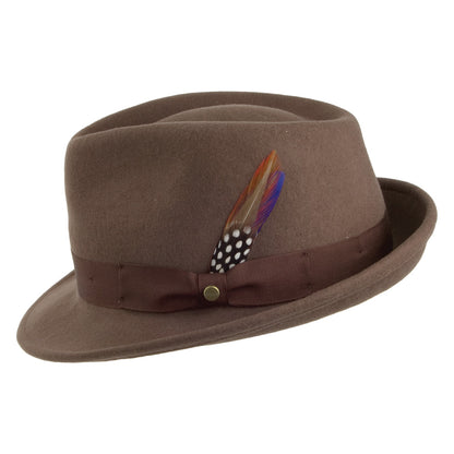 Sombrero Trilby Elkader flexible de Stetson - Marrón Claro