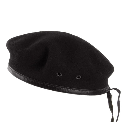 Boina militar francesa de lana Merino de Laulhère - Negro