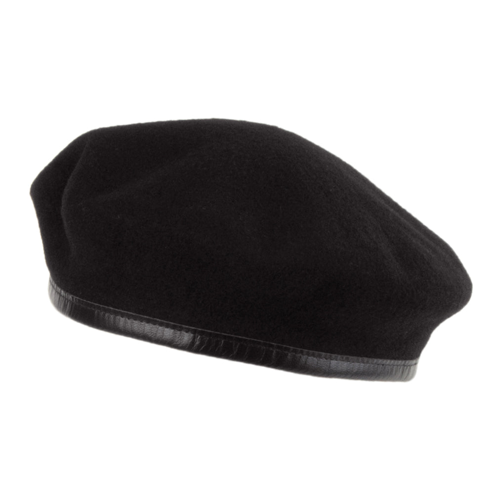 Boina militar francesa de lana Merino de Laulhère - Negro