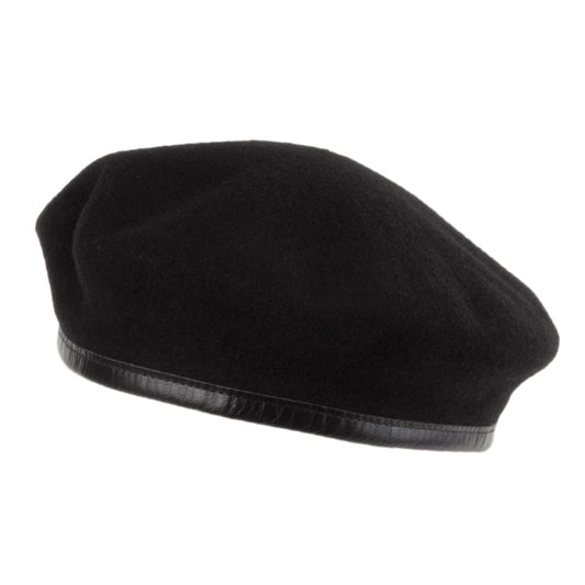 Boina militar francesa de lana Merino de Laulhère - Negro