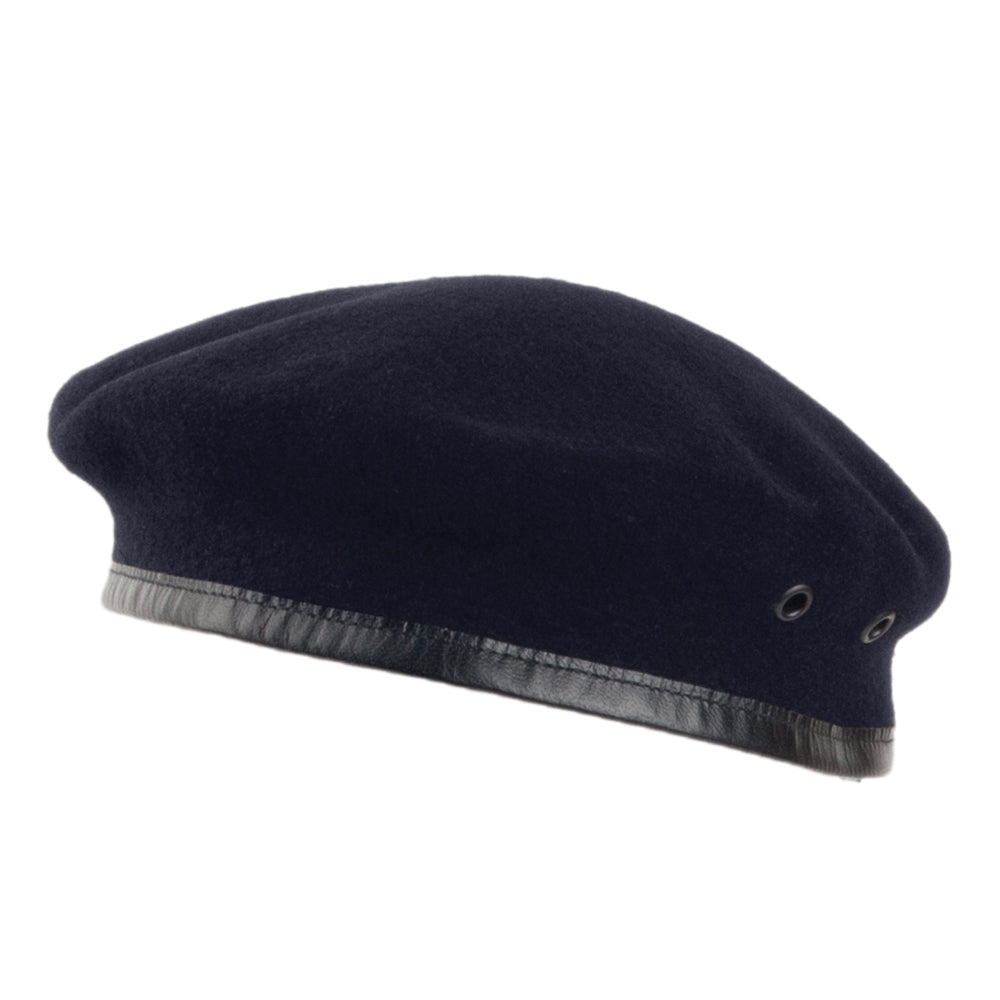 Boina militar francesa de lana Merino de Laulhère - Azul Marino