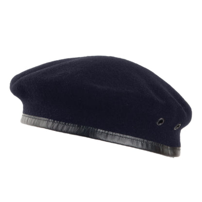 Boina militar francesa de lana Merino de Laulhère - Azul Marino