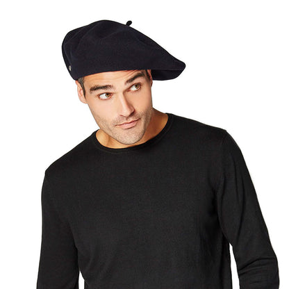 Boina alpina de lana Merino de Laulhère - Negro