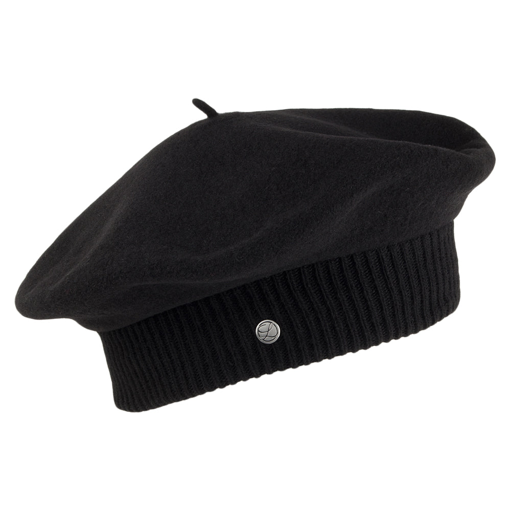 Boina Parisienne de lana merino de Laulhère - Negro