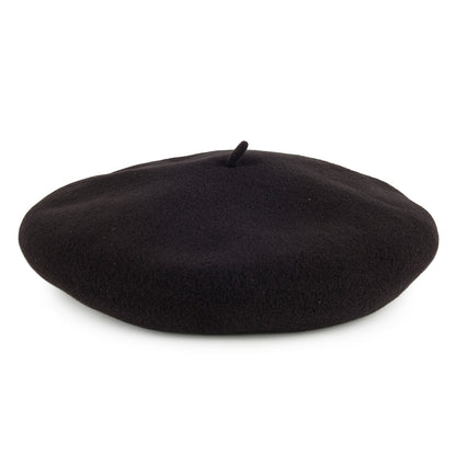 Boina vasca 25.4 cm de lana merino de Laulhère - Negro