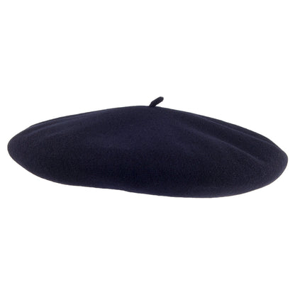 Boina vasca 25.4 cm de lana merino de Laulhère - Azul Oscuro