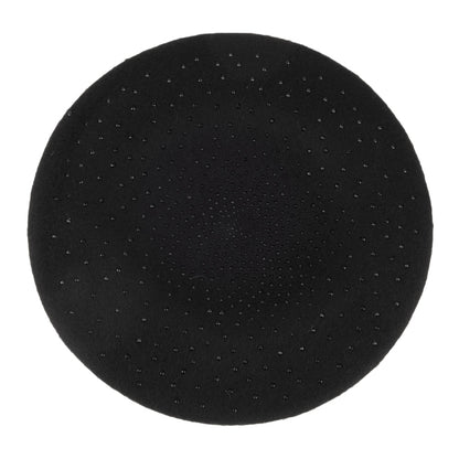 Boina de lana con strass azabache de Whiteley - Negro