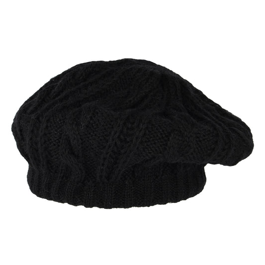 Boina Tejido de cable de Whiteley - Negro