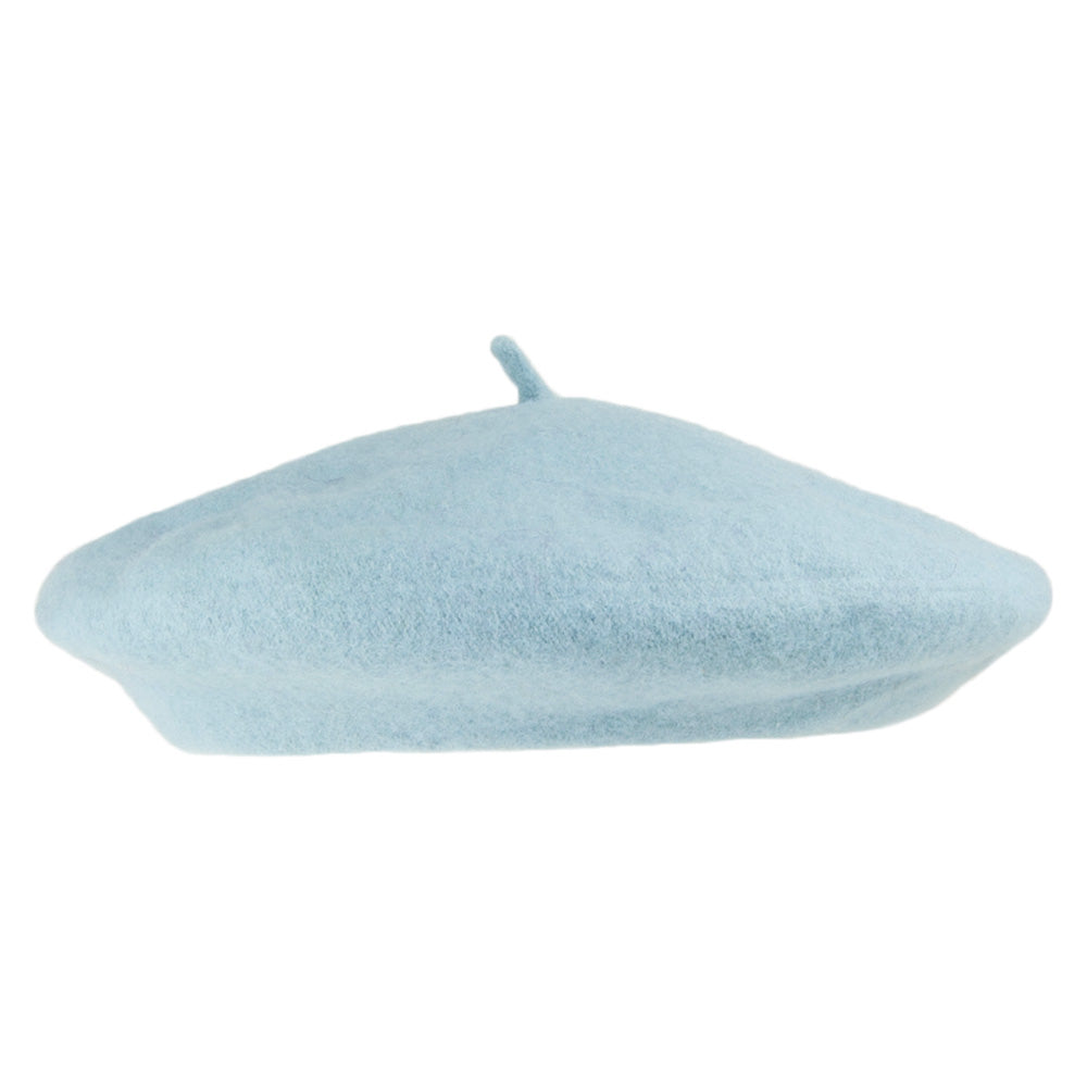 Boina Fashion de lana de Village Hats - Azul Claro