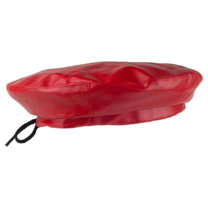 Boina mujeres de piel sintética de Scala - Rojo