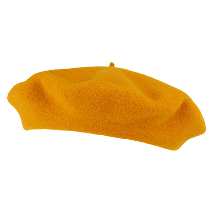Boina Authentique de lana merino de Laulhère - Mostaza