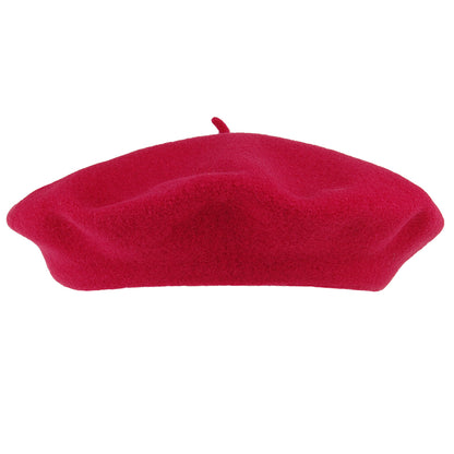 Boina Authentique de lana merino de Laulhère - Rojo Frambuesa