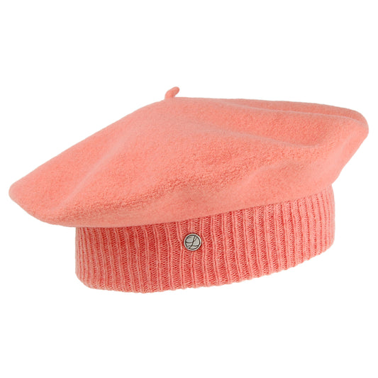 Boina Parisienne de lana merino de Laulhère - Coral