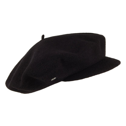 Gorra Baker Boy Campus de lana merino de Laulhère - Negro