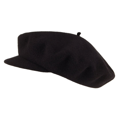 Gorra Baker Boy Campus de lana merino de Laulhère - Negro