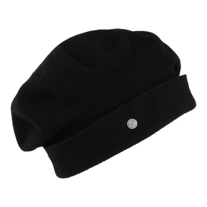 Boina Fleurine de lana merino de Héritage par Laulhère - Negro