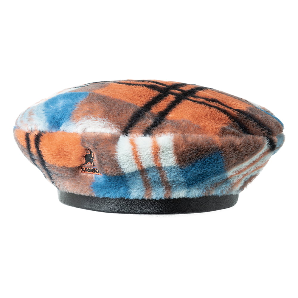 Boina de piel sintética de Kangol - Naranja-Azul