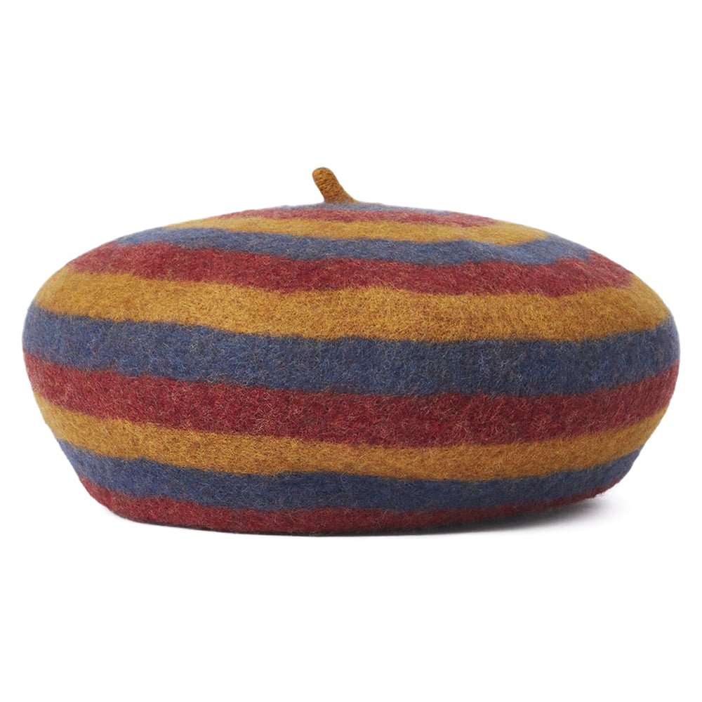 Boina Audrey de lana con franjas de Brixton - Multicolor