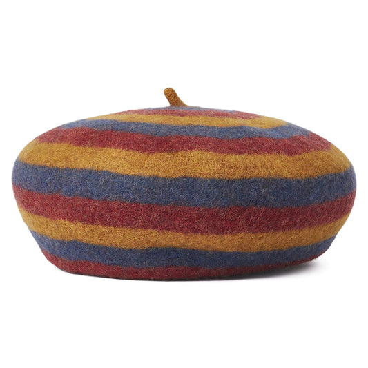 Boina Audrey de lana con franjas de Brixton - Multicolor