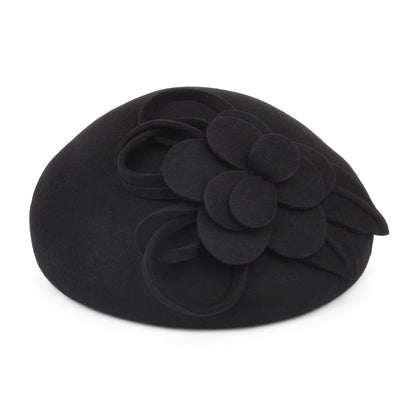 Boina Marina Blocked de fieltro de lana de Failsworth - Negro