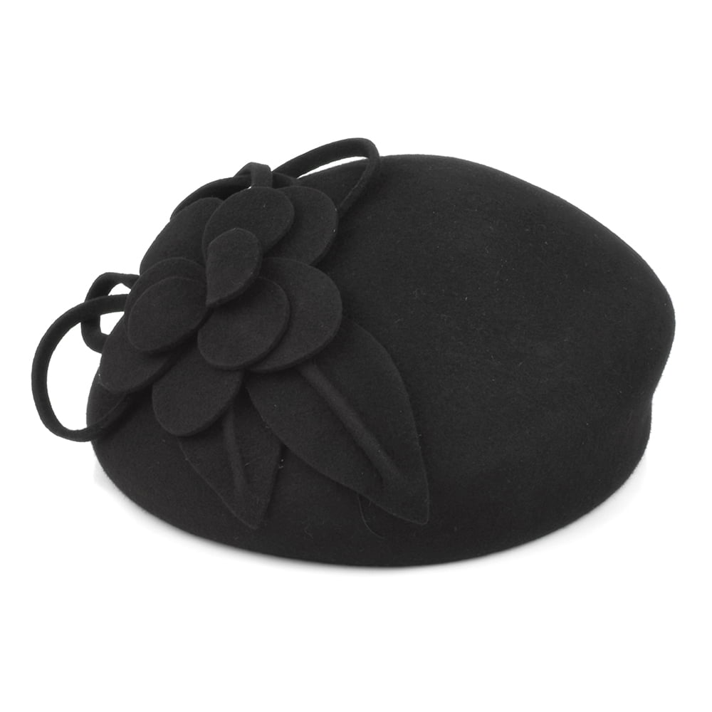 Boina Marina Blocked de fieltro de lana de Failsworth - Negro