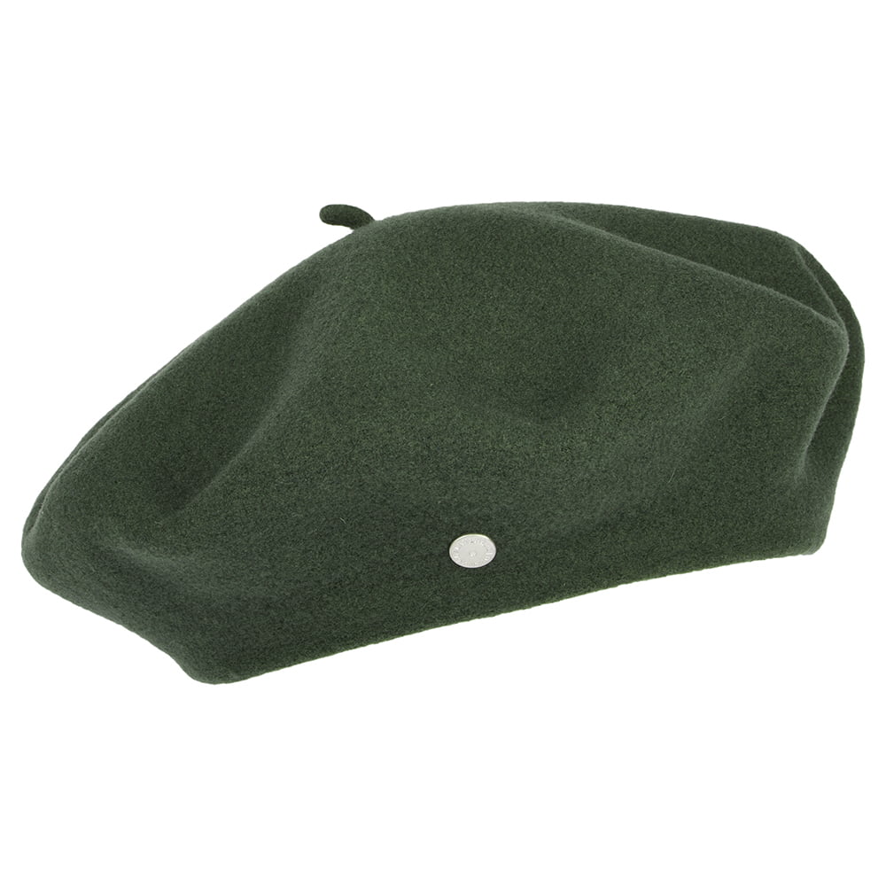 Boina Authentique de lana merino de Laulhère - Verde Musgo