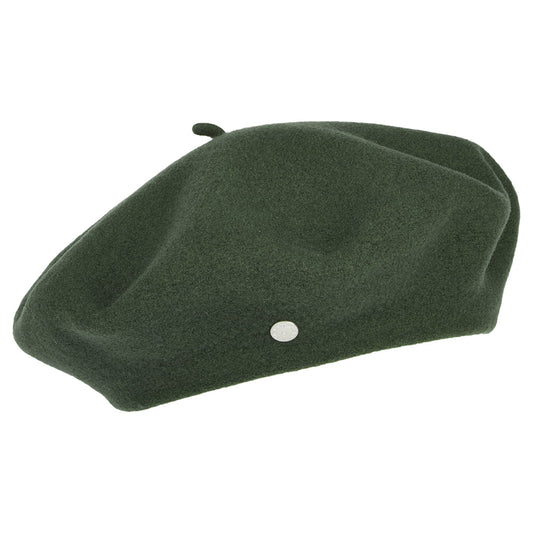 Boina Authentique de lana merino de Laulhère - Verde Musgo