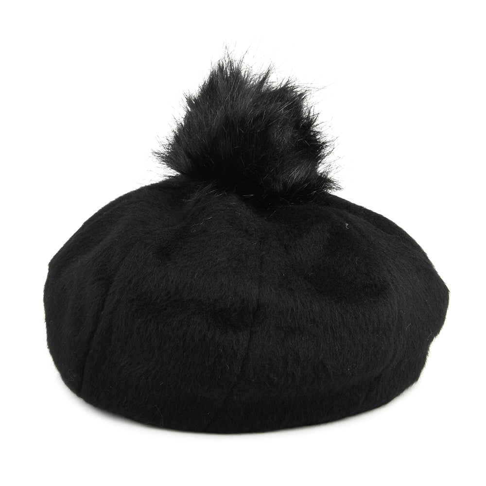 Boina Natalie Oversized Pompón de piel sintética de Brixton - Negro