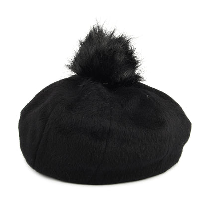 Boina Natalie Oversized Pompón de piel sintética de Brixton - Negro