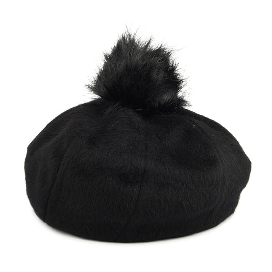 Boina Natalie Oversized Pompón de piel sintética de Brixton - Negro