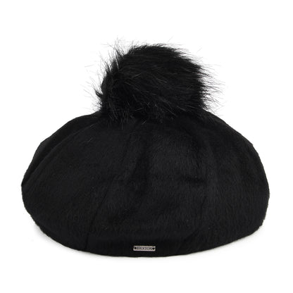 Boina Natalie Oversized Pompón de piel sintética de Brixton - Negro