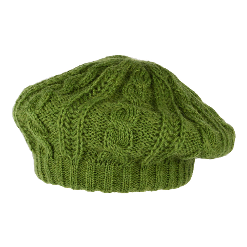 Boina Tejido de cable de Whiteley - Verde Musgo