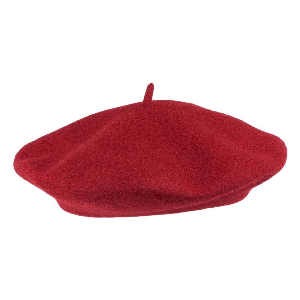 Boina Fashion de lana de Village Hats - Granate